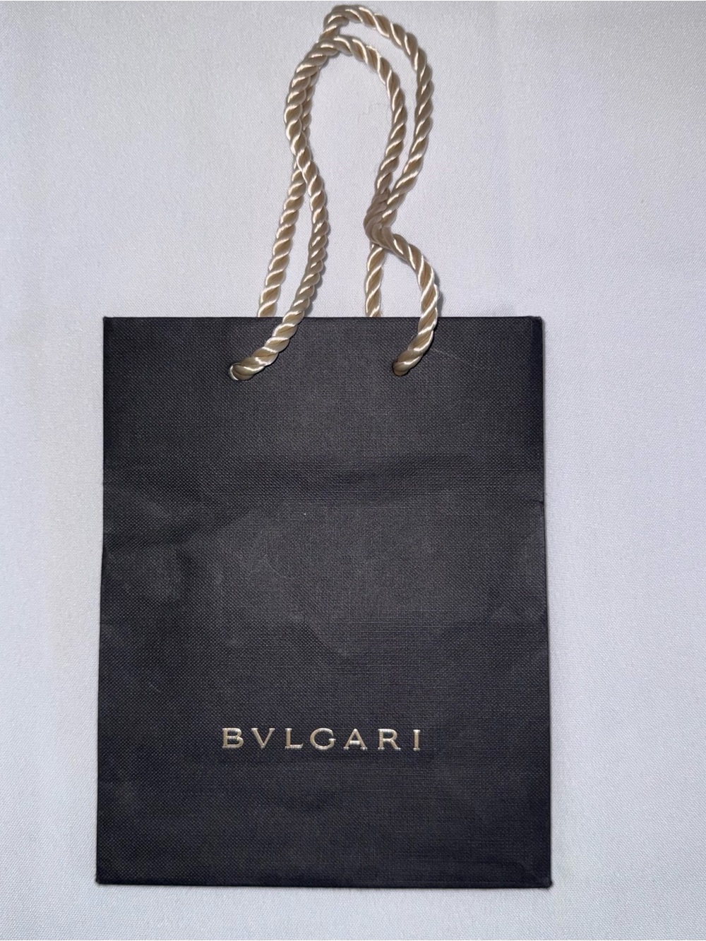 Bulgari Black Tote with Gold Rope Handles